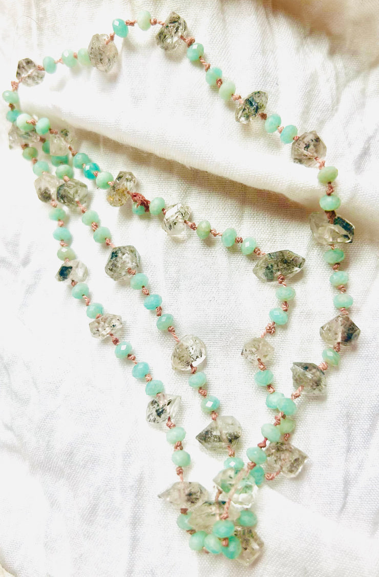 Hand-Knotted Gemstone Prayer Necklaces